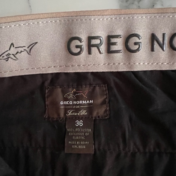 Mens Greg Norman Khaki Golf Shorts - Picture 4 of 5